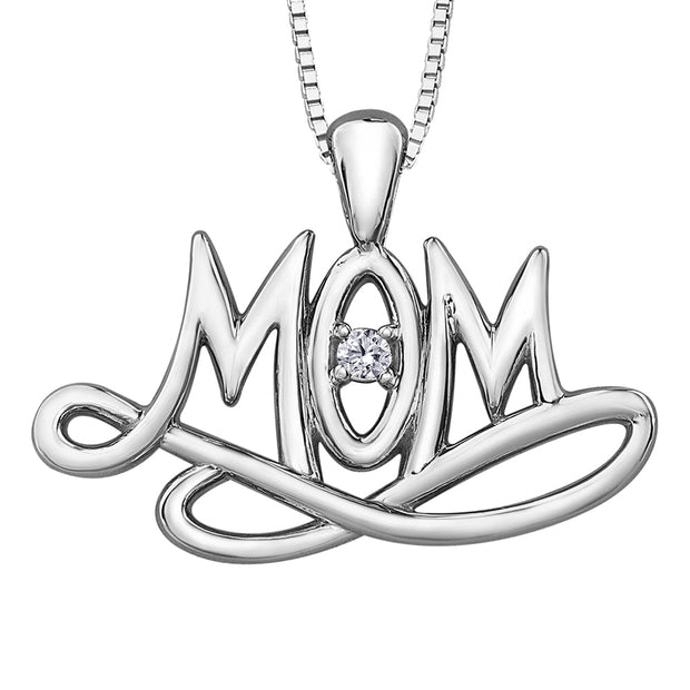 Canadian Diamond "Mom" Pendant