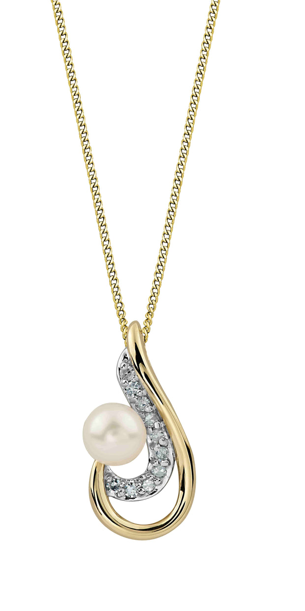 Unique Pearl and Diamond Pendant