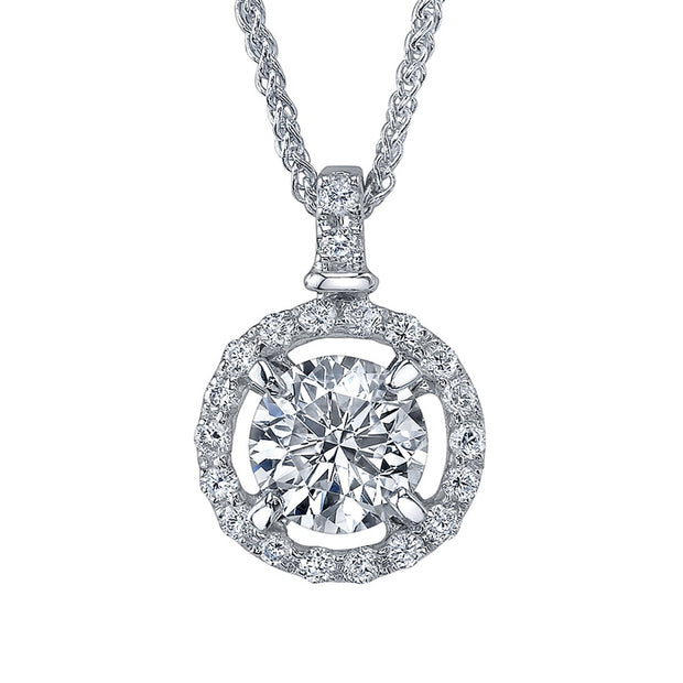 Canadian Diamond Pendant with Halo