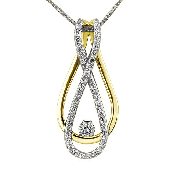 Canadian Diamond Pendant in Two-Tone Gold