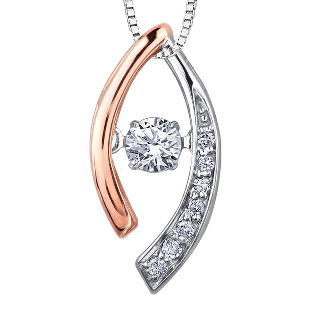 Canadian Diamond Wishbone Pulse Pendant