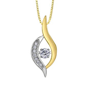 Pendentif Pulse en or bicolore avec diamant canadien