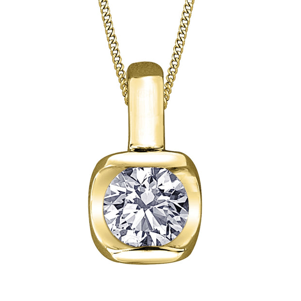 Tension Set Canadian Diamond Pendant