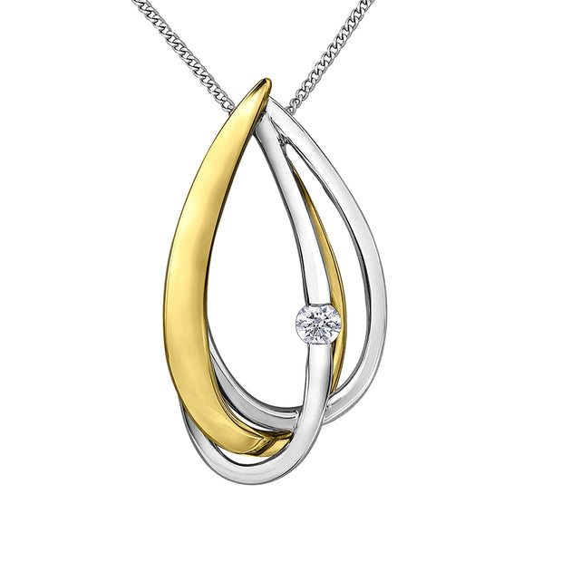 Tension Set Canadian Diamond Pendant