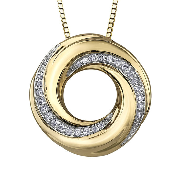 Stunning Diamond Swirl Pendant