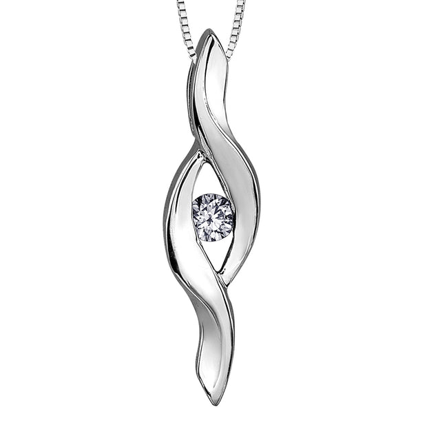 Pendentif infini avec diamant canadien serti tension