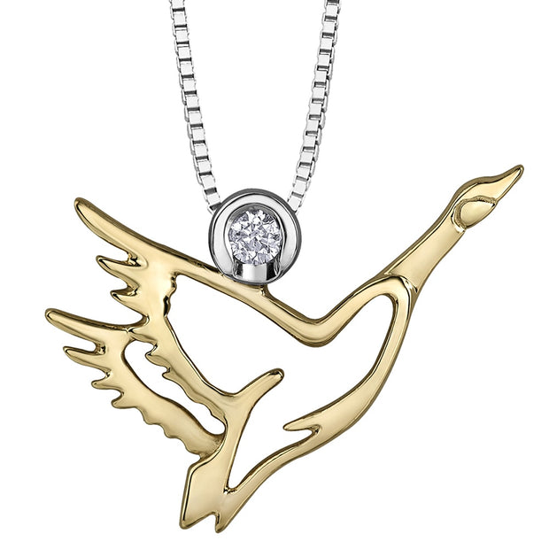 Canada Goose Pendant with Canadian Diamond
