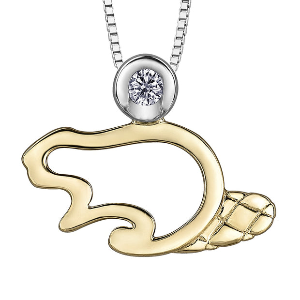 Canadian Diamond Beaver Pendant