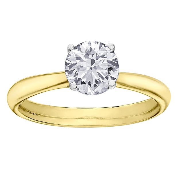 Classic Round Canadian Diamond Solitaire Engagement Ring