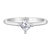 East-West Princess Canadian Diamond Solitaire Ring
