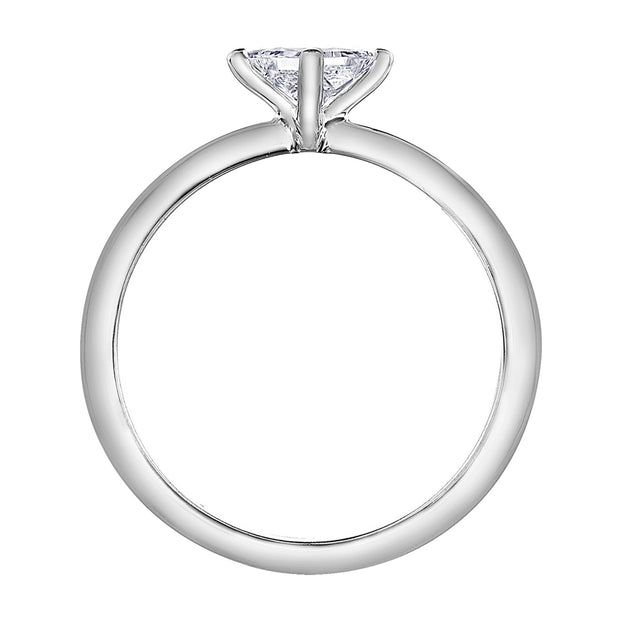 East-West Princess Canadian Diamond Solitaire Ring