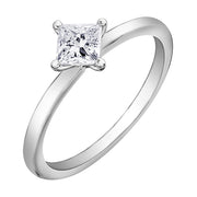 East-West Princess Canadian Diamond Solitaire Ring