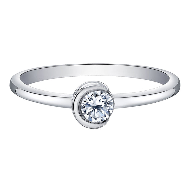 Crescent Moon Canadian Diamond Ring