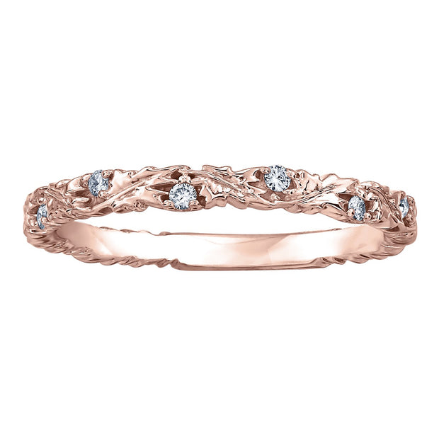 Autumn Leaf Stackable Canadian Diamond Band