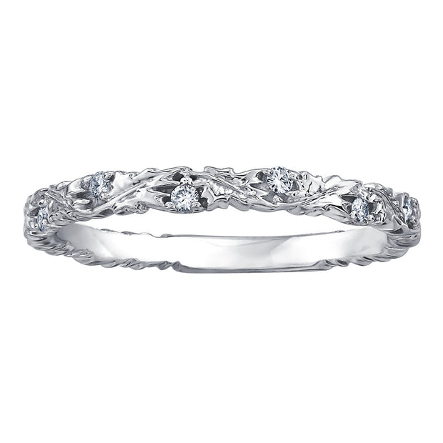 Autumn Leaf Stackable Canadian Diamond Band
