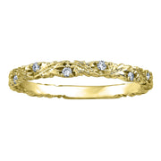 Autumn Leaf Stackable Canadian Diamond Band