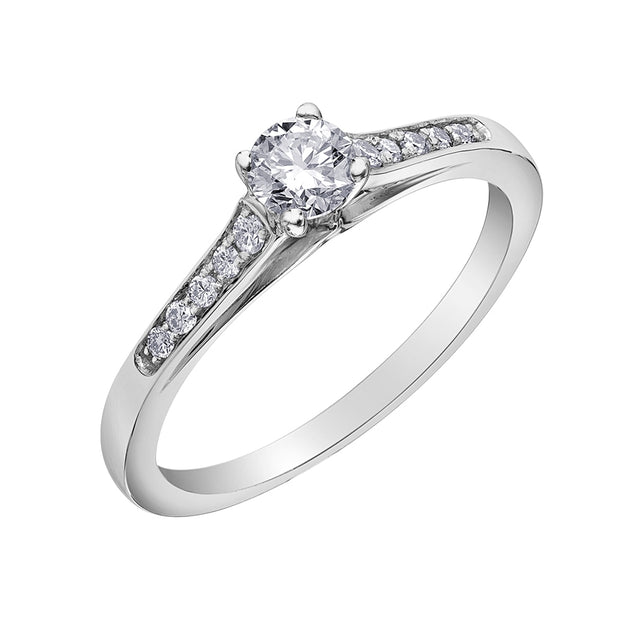 Canadian Diamond Ring with Accented Band