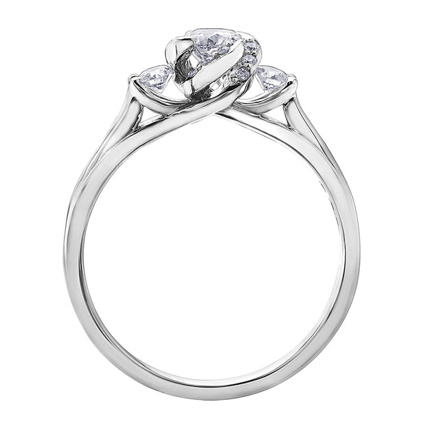 Canadian Diamond Engagement Ring with Twist Detail