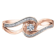 Unique Bypass Diamond Ring