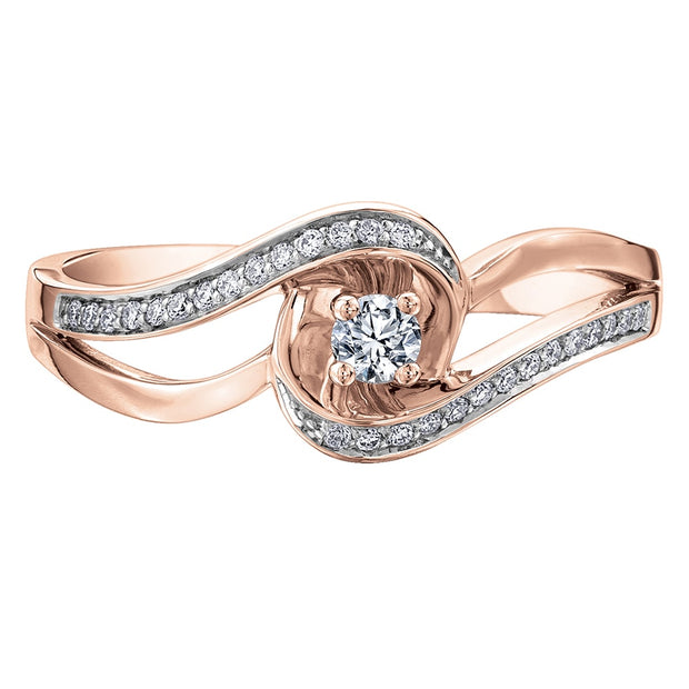 Unique Bypass Diamond Ring