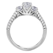 Canadian Diamond Three-Stone Ring with Accented Band