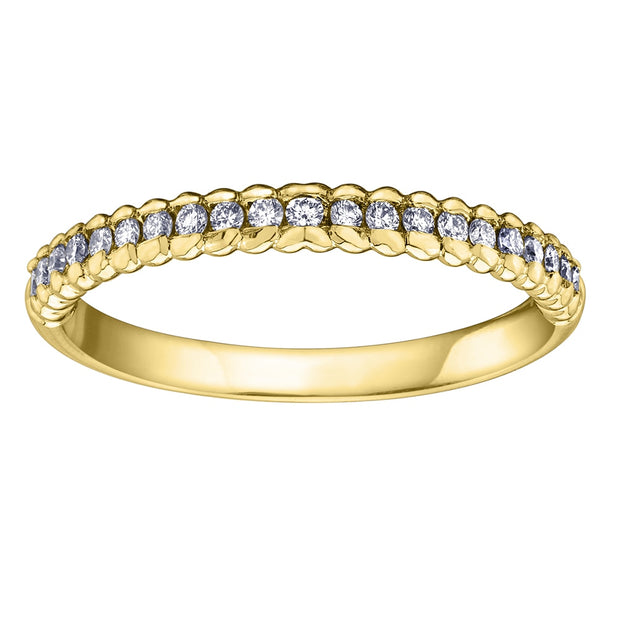 Diamond Bubble Band in Yellow Gold