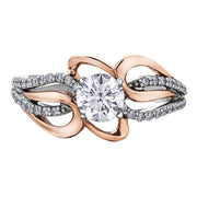 Unique Eternal Flames Canadian Diamond Engagement Ring