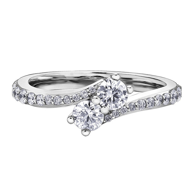 Accented Toi-Et-Moi Diamond Ring