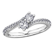 Accented Toi-Et-Moi Diamond Ring