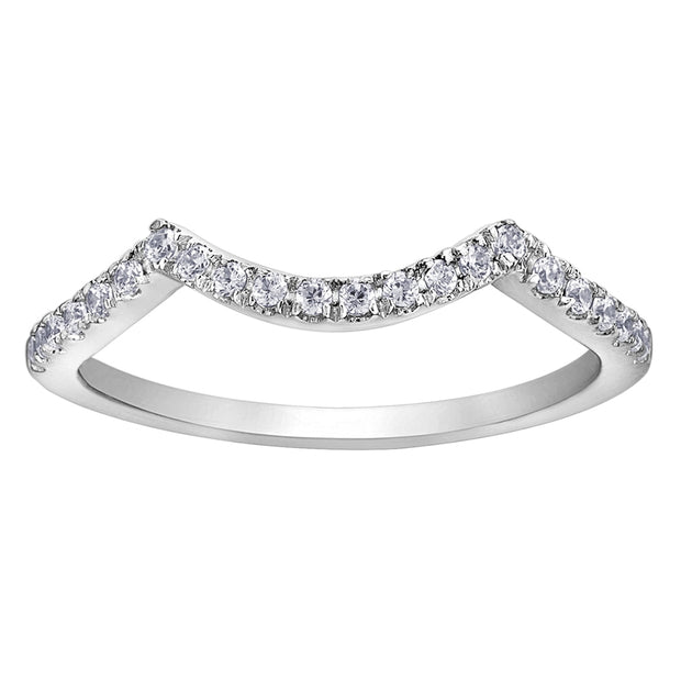 Curved Diamond Wedding Band