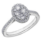 Canadian Diamond Oval Cluster Ring