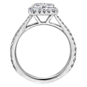 Canadian Cushion Cluster Diamond Ring