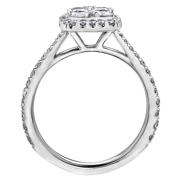 Canadian Cushion Cluster Diamond Ring