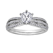 Canadian Diamond Engagement Ring with Triple-Split Shank