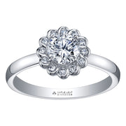 Floral Inspired Canadian Diamond Engagement Ring