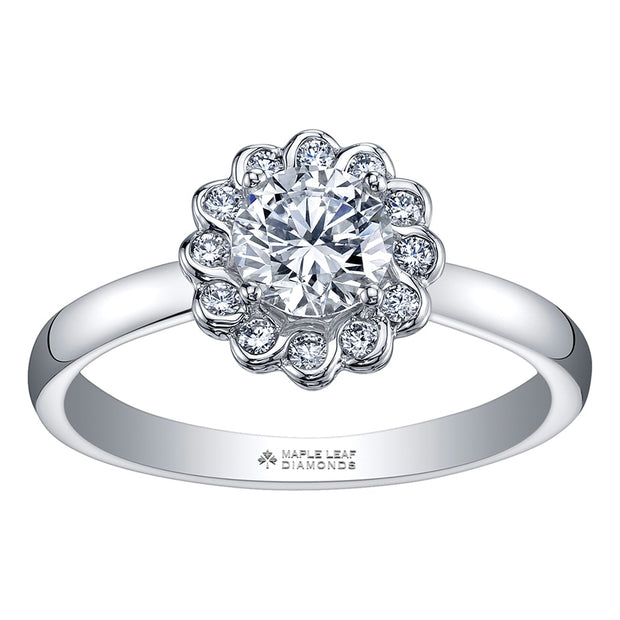 Floral Inspired Canadian Diamond Engagement Ring