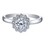 Floral Inspired Canadian Diamond Engagement Ring