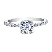 Canadian Diamond Engagement Ring with Hidden Halo