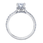 Canadian Diamond Engagement Ring with Hidden Halo