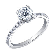 Canadian Diamond Engagement Ring with Hidden Halo