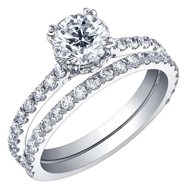 Canadian Diamond Engagement Ring with Hidden Halo