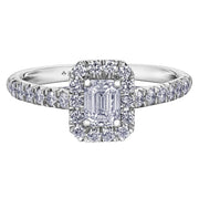 Emerald Cut Canadian Diamond Engagement Ring