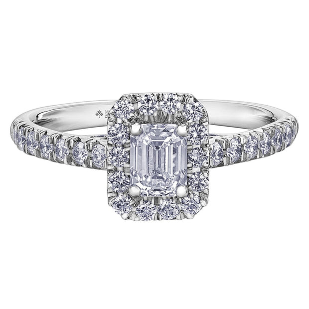 Emerald Cut Canadian Diamond Engagement Ring