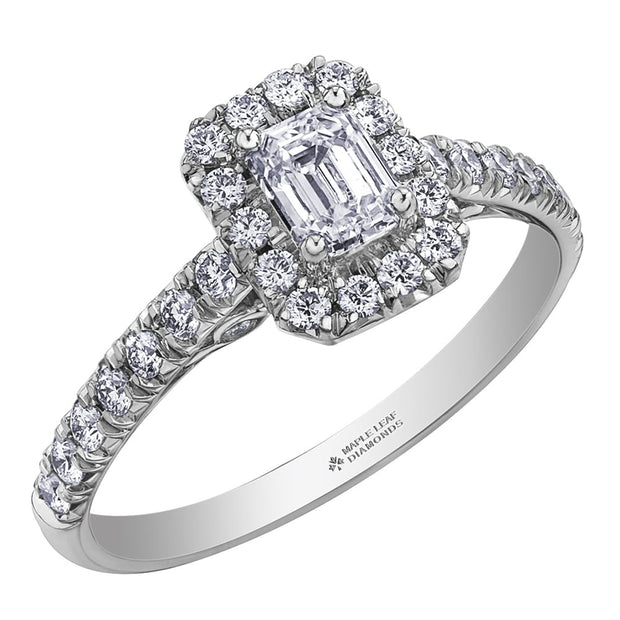 Emerald Cut Canadian Diamond Engagement Ring