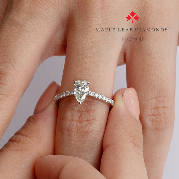 Canadian Pear Shaped Diamond Ring