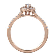 Canadian Diamond Ring with Floral Halo