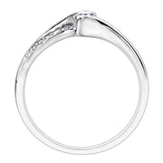 Bypass Set Oval Diamond Ring