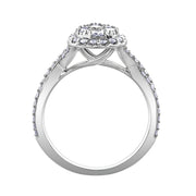 Pear-Shaped Cluster Diamond Engagement Ring