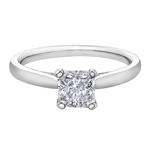 Classic Canadian Radiant Cut Diamond Solitaire Ring