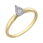 Illusion Pear-Shaped Cluster Diamond Ring